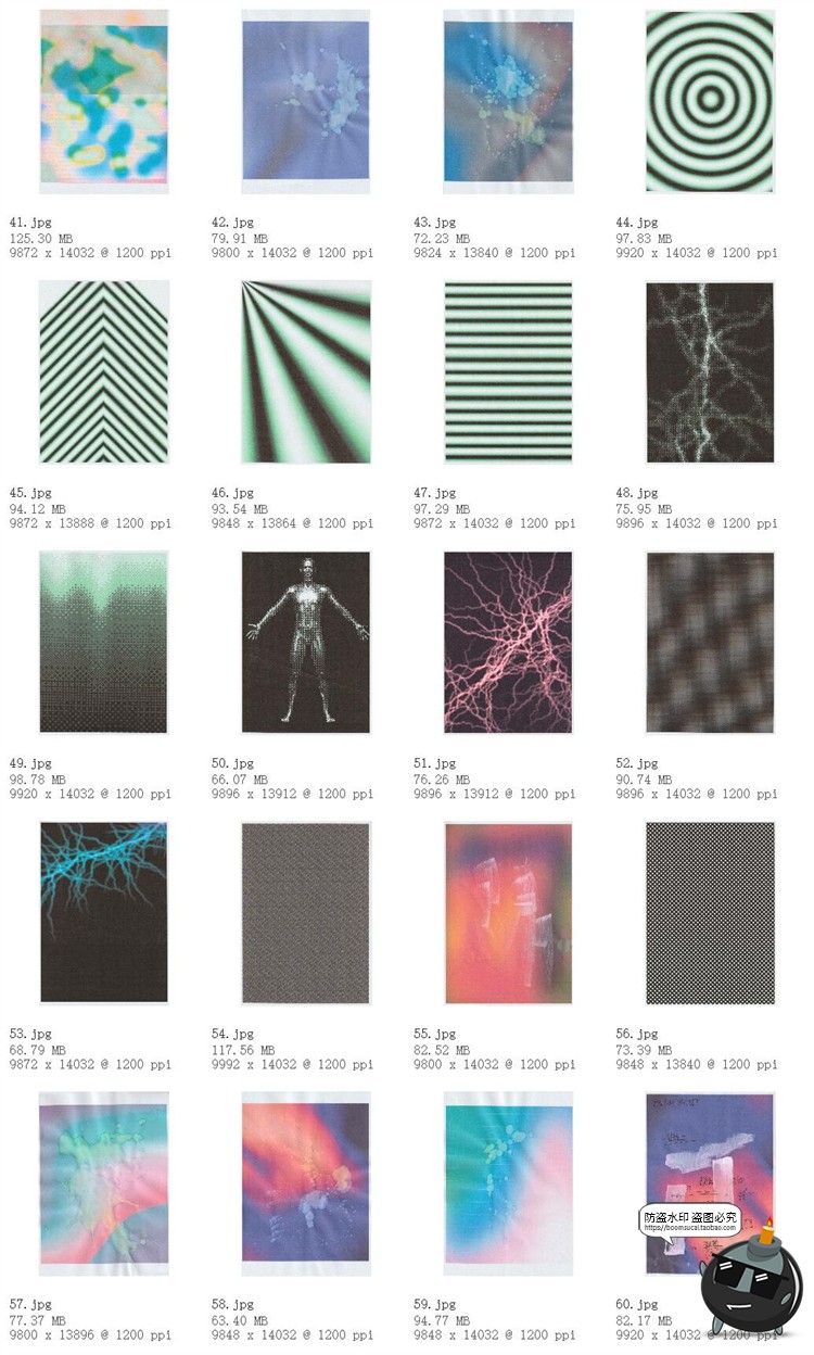 图片[4]-酸性机能科幻赛博朋克未来抽象渐变扫描纸张纹理肌理JPG图片素材-设计猿