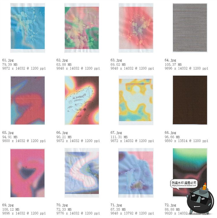 图片[5]-酸性机能科幻赛博朋克未来抽象渐变扫描纸张纹理肌理JPG图片素材-设计猿