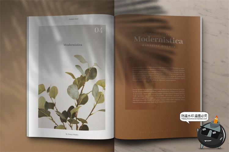 图片[1]-欧式极简冷淡风A4画册书本杂志书籍智能贴图样机PSD模板PS素材-设计猿