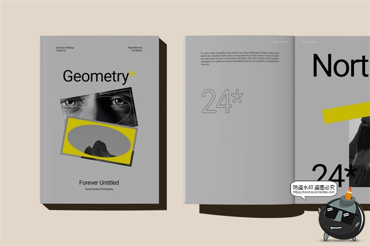 图片[7]-欧式极简冷淡风A4画册书本杂志书籍智能贴图样机PSD模板PS素材-设计猿