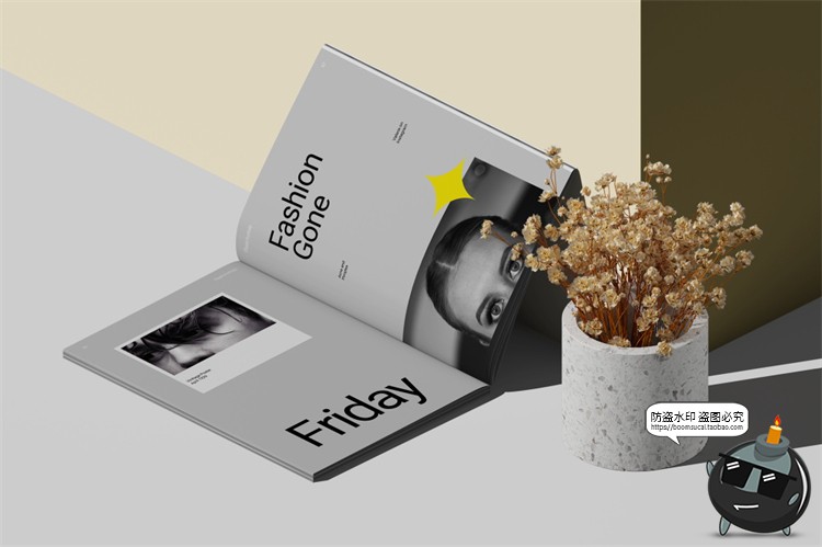 图片[9]-欧式极简冷淡风A4画册书本杂志书籍智能贴图样机PSD模板PS素材-设计猿