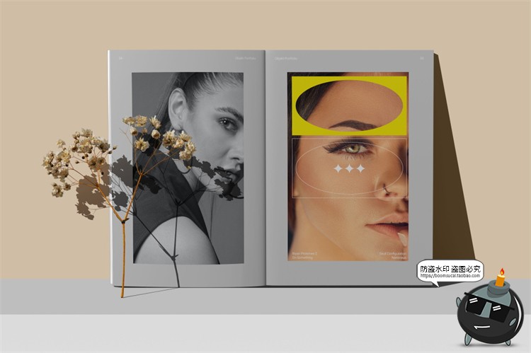 图片[10]-欧式极简冷淡风A4画册书本杂志书籍智能贴图样机PSD模板PS素材-设计猿