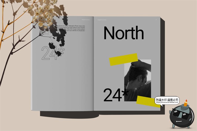 图片[13]-欧式极简冷淡风A4画册书本杂志书籍智能贴图样机PSD模板PS素材-设计猿
