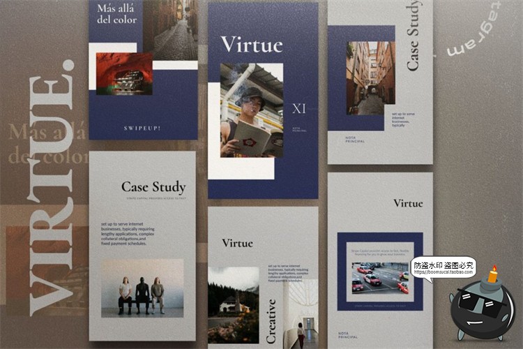 图片[3]-北欧极简拼贴新媒体品牌营销宣传海报图文排版PSD模板PS素材-设计猿