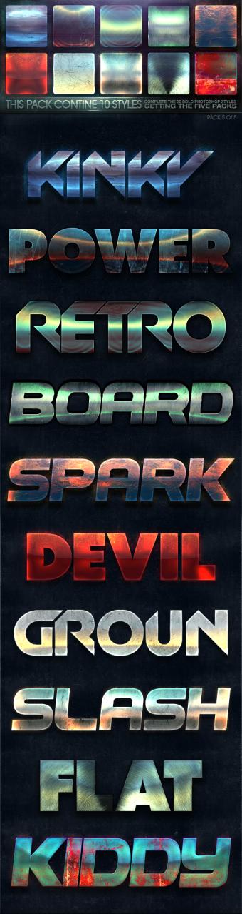 图片[2]-金属效果海报字体特效PSD文字3D立体ASL图层样式一键生成PS素材-设计猿