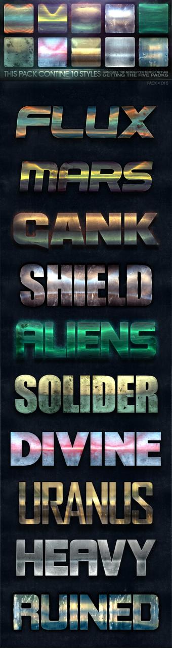 图片[3]-金属效果海报字体特效PSD文字3D立体ASL图层样式一键生成PS素材-设计猿