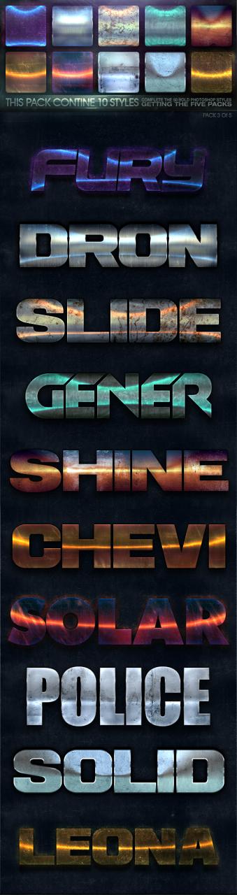 图片[4]-金属效果海报字体特效PSD文字3D立体ASL图层样式一键生成PS素材-设计猿