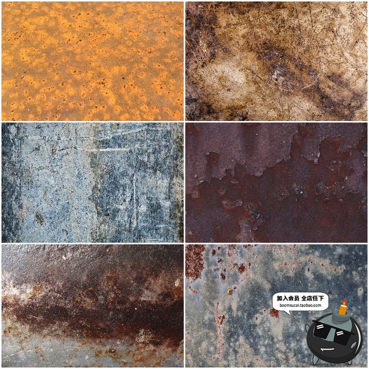 图片[4]-生锈腐蚀做旧铁锈粗糙锈迹金属表皮材质纹理贴图清晰JPG图片素材-设计猿