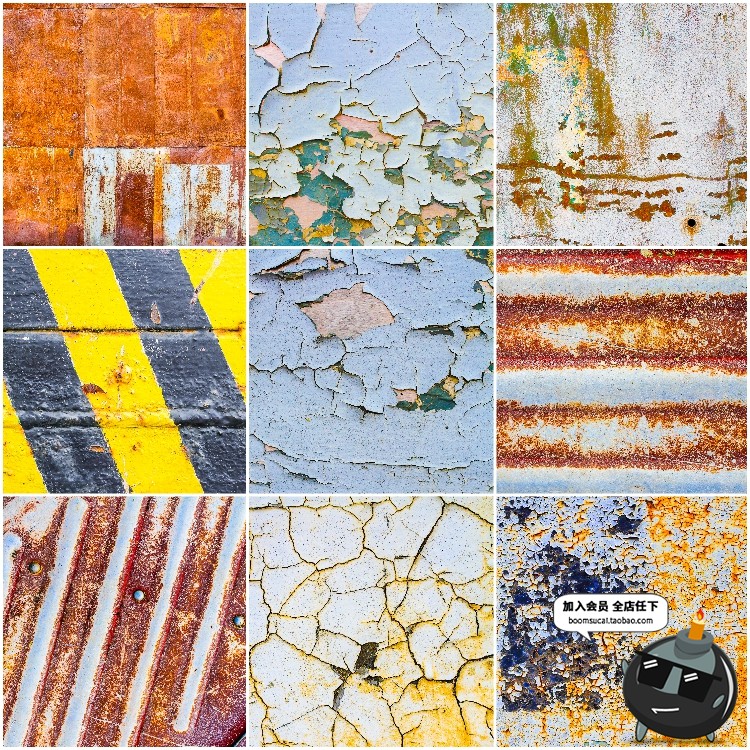 图片[8]-生锈腐蚀做旧铁锈粗糙锈迹金属表皮材质纹理贴图清晰JPG图片素材-设计猿