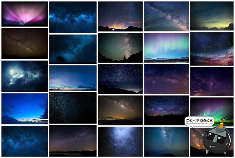 图片[2]-星夜天空夜空银河星空夜晚后期合成换景照片叠加层JPG图片素材-设计猿