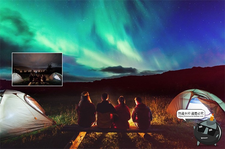 图片[4]-星夜天空夜空银河星空夜晚后期合成换景照片叠加层JPG图片素材-设计猿