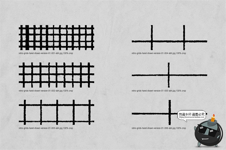 图片[6]-复古网格扭曲故障格子定位线条背景纹理PNG免抠AI矢量JPG图片素材-设计猿