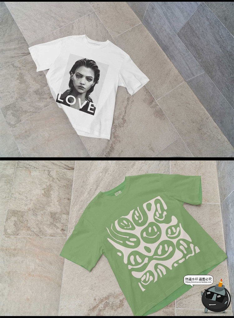 图片[6]-宽松T恤短袖服装户外场景模拟样机mockup智能贴图psd模版PS素材-设计猿