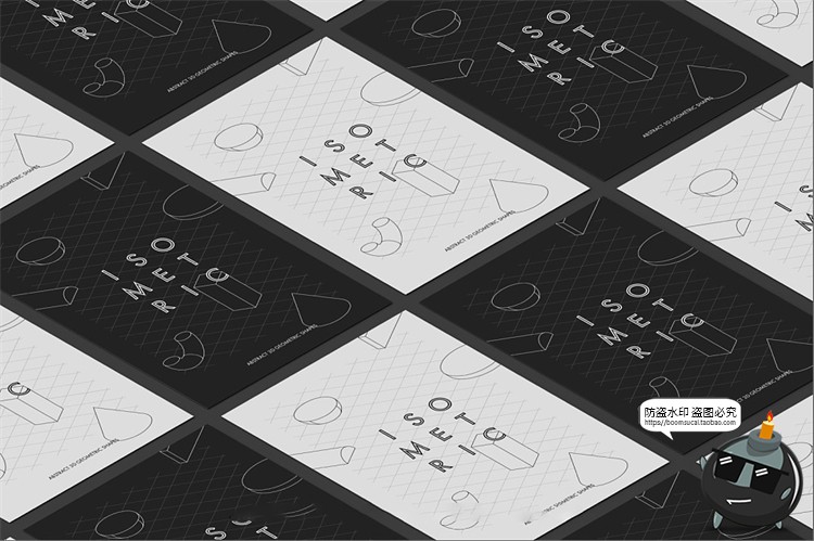 图片[7]-极简创意抽象装饰立体三维线描几何图形平面背景AI矢量PNG素材-设计猿