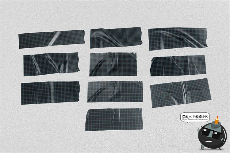 图片[2]-胶带胶布贴纸撕开一节一截效果图展示智能贴图样机PSD模板PS素材-设计猿