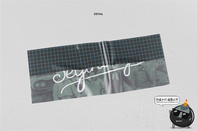 图片[3]-胶带胶布贴纸撕开一节一截效果图展示智能贴图样机PSD模板PS素材-设计猿