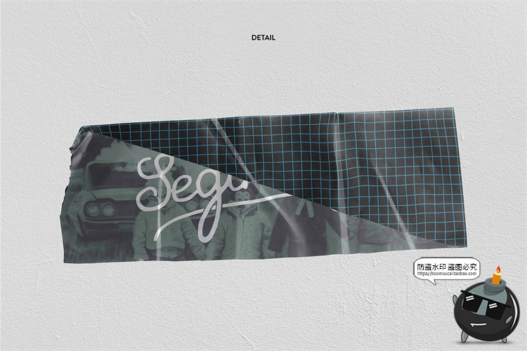 图片[6]-胶带胶布贴纸撕开一节一截效果图展示智能贴图样机PSD模板PS素材-设计猿