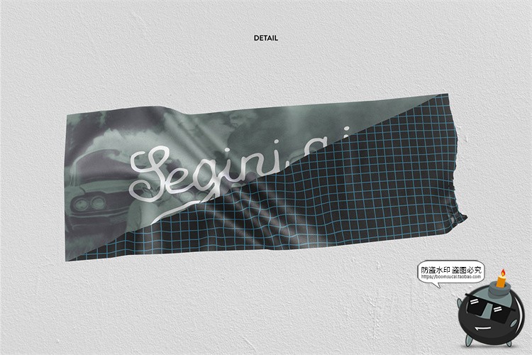 图片[9]-胶带胶布贴纸撕开一节一截效果图展示智能贴图样机PSD模板PS素材-设计猿