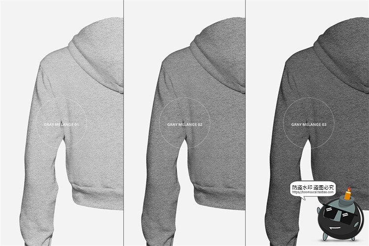 图片[7]-女高腰长袖连帽衫卫衣服装外套上衣贴图样机效果展示PSD模板素材-设计猿