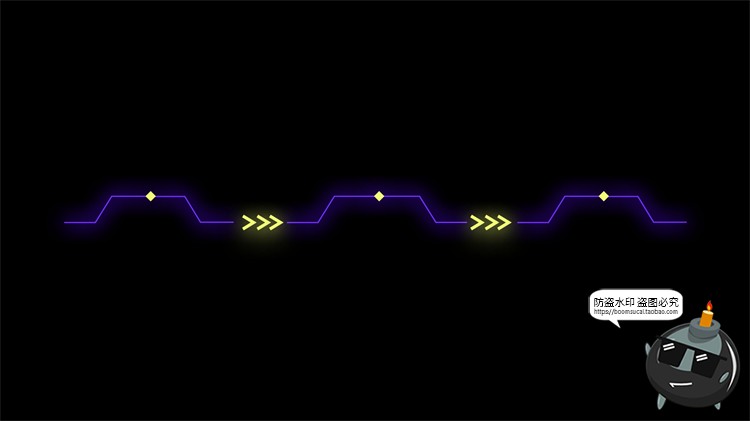 图片[8]-赛博HUD霓虹发光科幻科技风未来箭头锁链分隔符线条装饰​PSD素材-设计猿