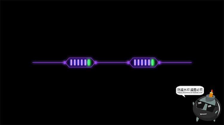图片[23]-赛博HUD霓虹发光科幻科技风未来箭头锁链分隔符线条装饰​PSD素材-设计猿