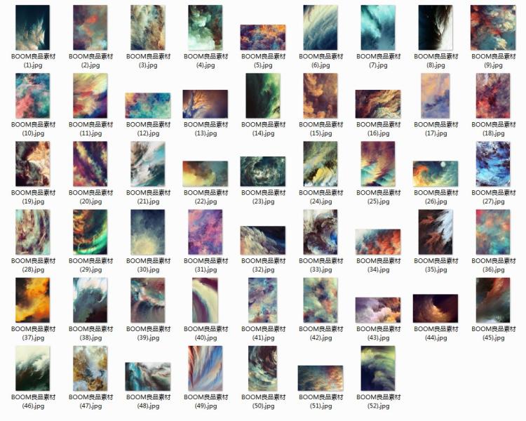 图片[1]-天空翻滚浓郁云涌灾难来临恐怖油彩画高清图片JPG背景PS设计素材-设计猿