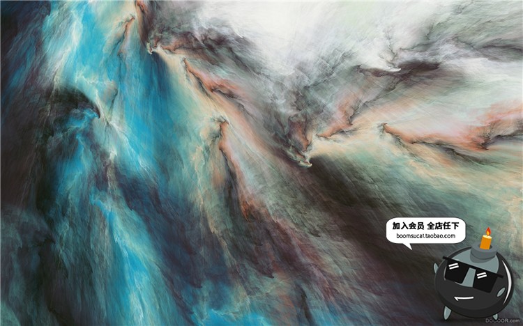 图片[3]-天空翻滚浓郁云涌灾难来临恐怖油彩画高清图片JPG背景PS设计素材-设计猿