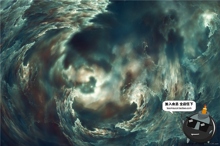 图片[6]-天空翻滚浓郁云涌灾难来临恐怖油彩画高清图片JPG背景PS设计素材-设计猿