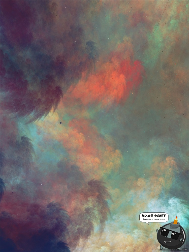 图片[20]-天空翻滚浓郁云涌灾难来临恐怖油彩画高清图片JPG背景PS设计素材-设计猿