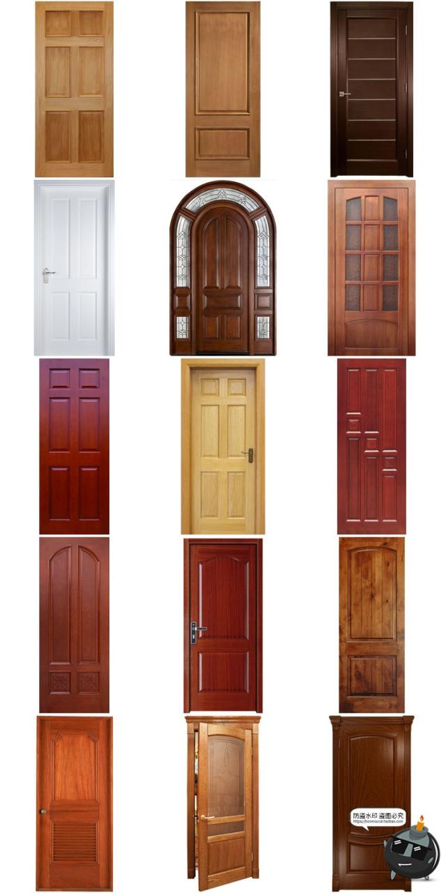 图片[3]-传统古典木门红木家具大门格子门客厅门装饰图片PNG免扣元素素材-设计猿
