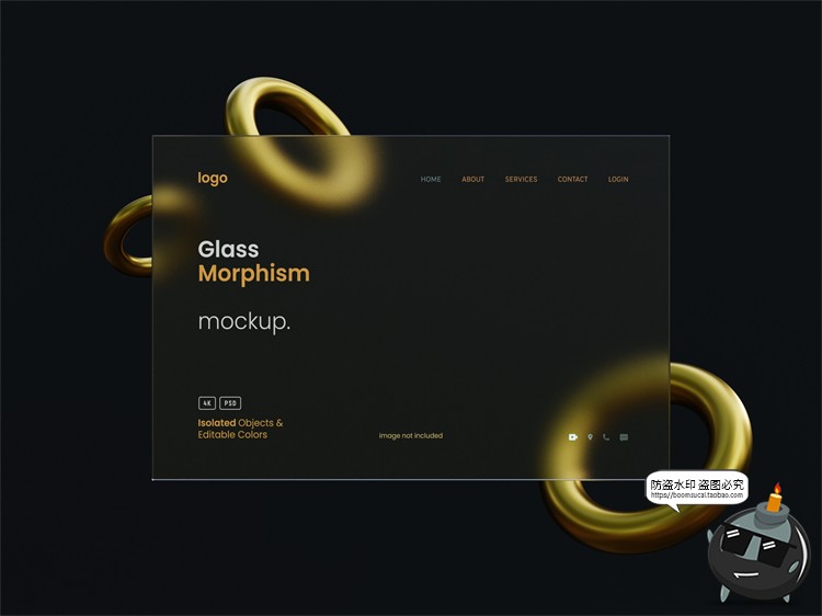 图片[22]-时尚磨砂风主视觉KV展板背景PSD模板网页页面卡片式海报样机素材-设计猿