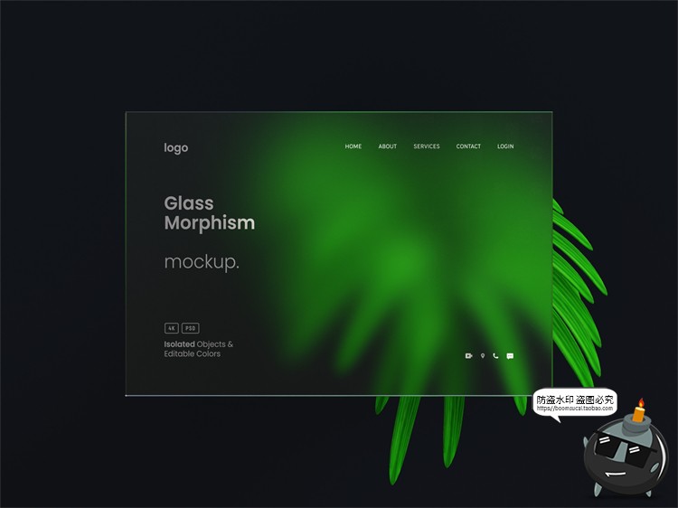 图片[25]-时尚磨砂风主视觉KV展板背景PSD模板网页页面卡片式海报样机素材-设计猿