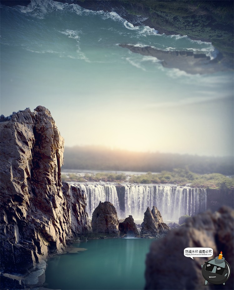 图片[9]-城市大楼大厦房地产立体科技背景后期合成创意广告PSD模板素材-设计猿