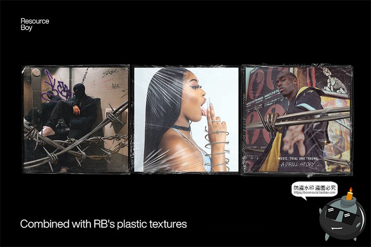 图片[3]-高清酸性铁刺潮流不锈钢金属街头铁丝网PNG免抠后期合成元素素材-设计猿