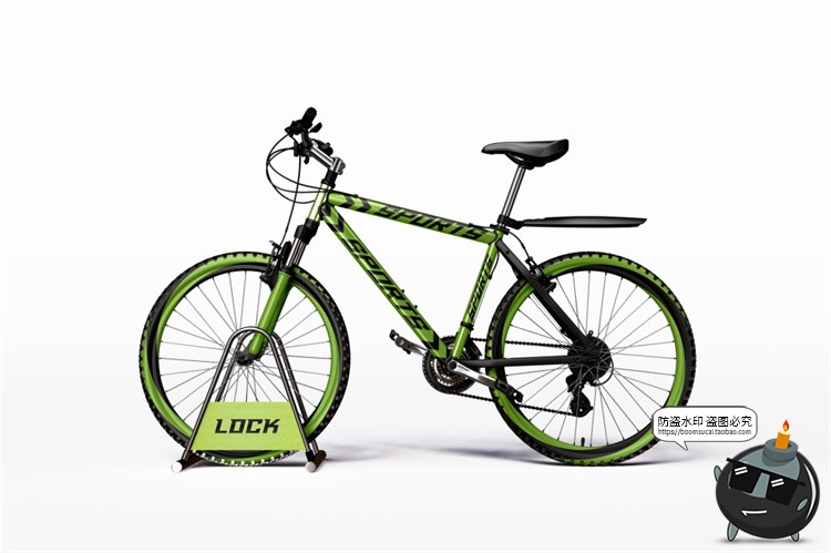 图片[3]-山地越野运动骑行自行车赛车单车脚踏车车身车价样机PSD模板素材-设计猿