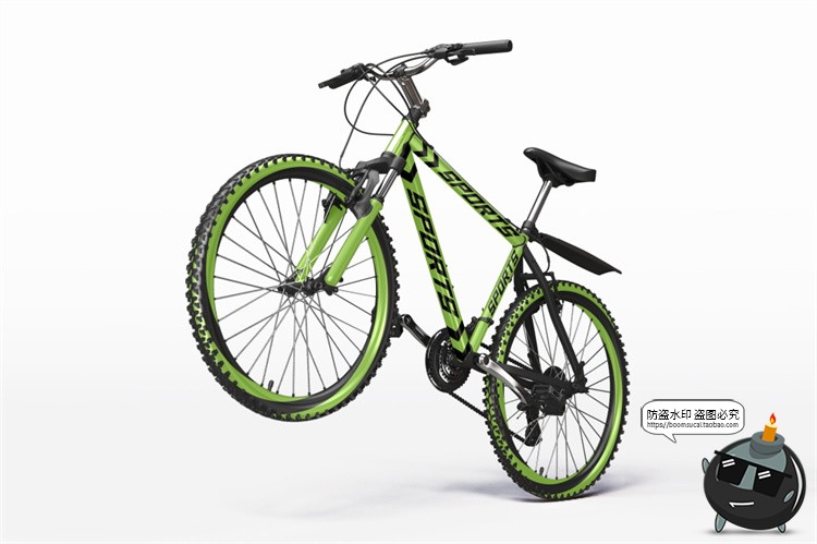 图片[4]-山地越野运动骑行自行车赛车单车脚踏车车身车价样机PSD模板素材-设计猿