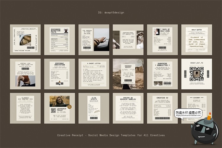 图片[2]-社交消费收据购物清单创意排版版式文案图文排版PSD模板PS素材-设计猿