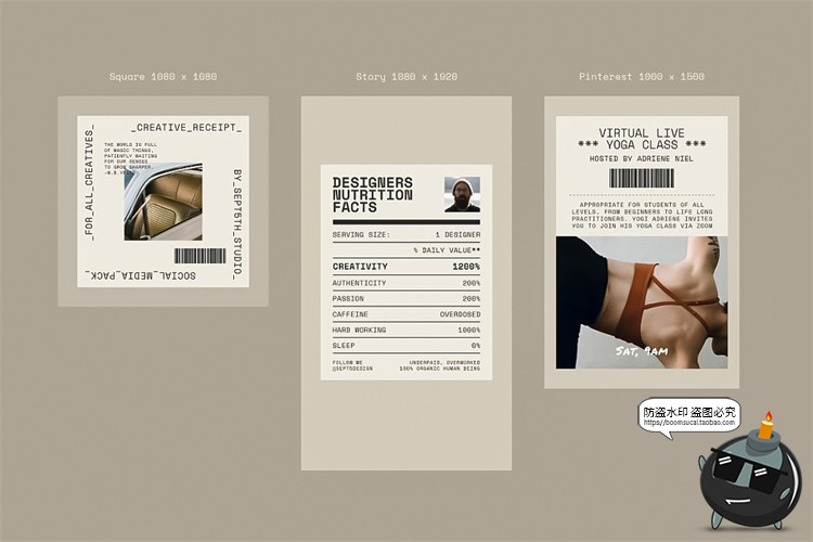 图片[3]-社交消费收据购物清单创意排版版式文案图文排版PSD模板PS素材-设计猿