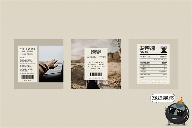 图片[4]-社交消费收据购物清单创意排版版式文案图文排版PSD模板PS素材-设计猿
