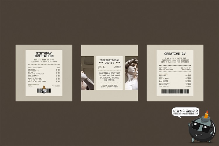 图片[5]-社交消费收据购物清单创意排版版式文案图文排版PSD模板PS素材-设计猿