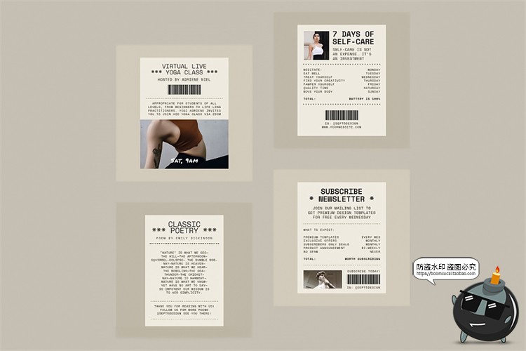 图片[6]-社交消费收据购物清单创意排版版式文案图文排版PSD模板PS素材-设计猿