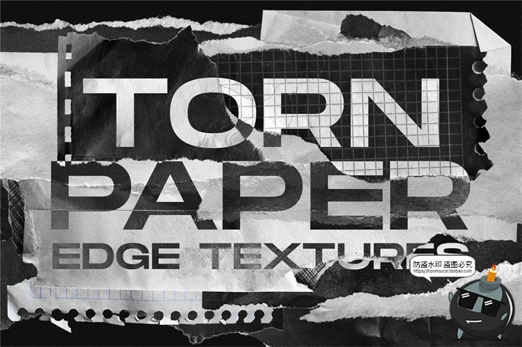 图片[1]-做旧破碎褶皱撕裂废弃纸张撕纸碎片纸片PNG免抠图后期剪切画素材-设计猿