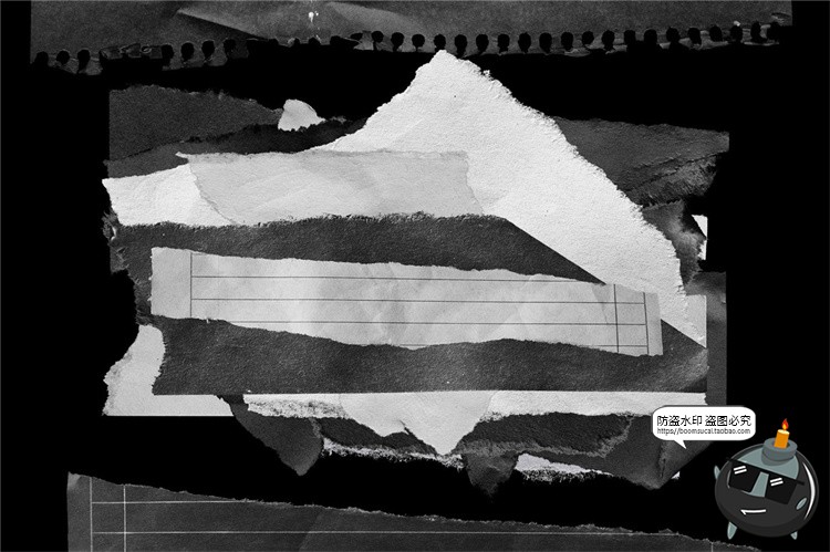 图片[3]-做旧破碎褶皱撕裂废弃纸张撕纸碎片纸片PNG免抠图后期剪切画素材-设计猿