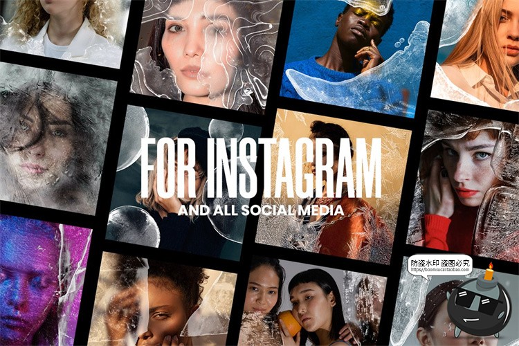 图片[4]-冰冻冻结特效冰块冰爽冰层失真创意效果海报滤镜PSD模板样机素材-设计猿