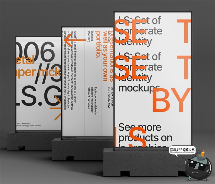 图片[9]-新媒体立式灯箱广告海报效果图展示智能贴图样机PSD模板PS素材-设计猿