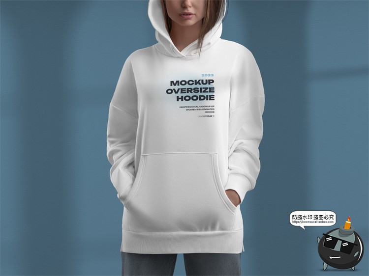 图片[8]-潮流Oversize宽松连帽套头卫衣模特展示效果样机PSD模板PS素材-设计猿