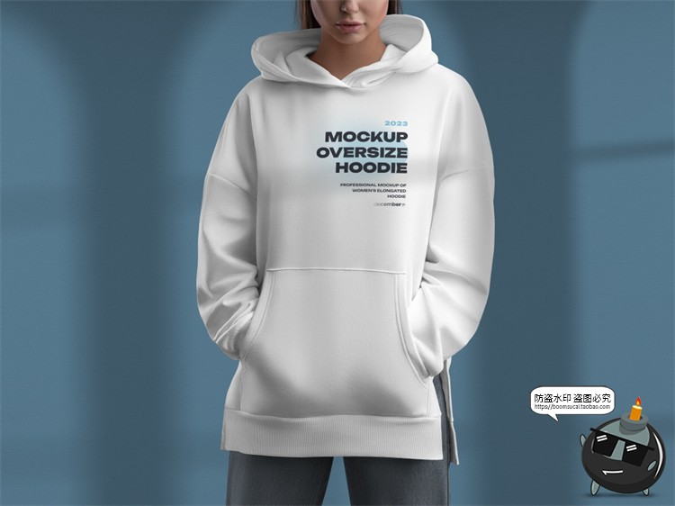 图片[9]-潮流Oversize宽松连帽套头卫衣模特展示效果样机PSD模板PS素材-设计猿