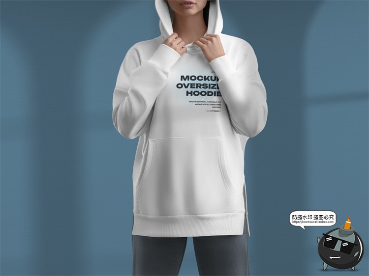 图片[10]-潮流Oversize宽松连帽套头卫衣模特展示效果样机PSD模板PS素材-设计猿