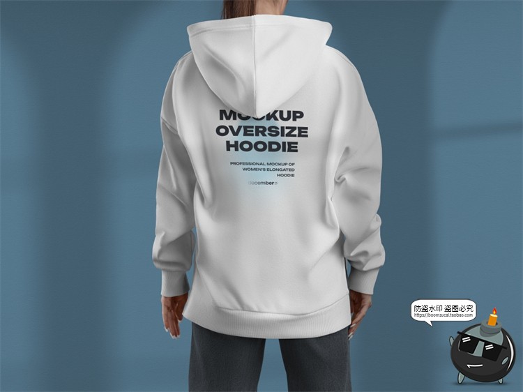 图片[13]-潮流Oversize宽松连帽套头卫衣模特展示效果样机PSD模板PS素材-设计猿