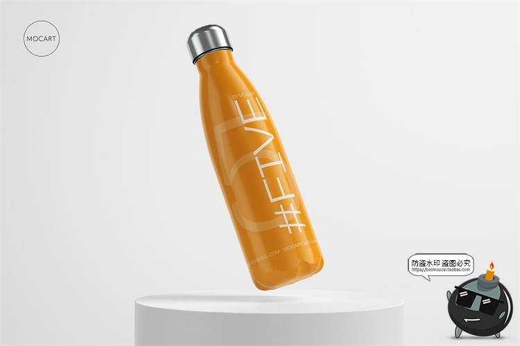 图片[2]-不锈钢保温杯便携运动水壶文创包装贴图展示效果图PSD样机PS素材-设计猿